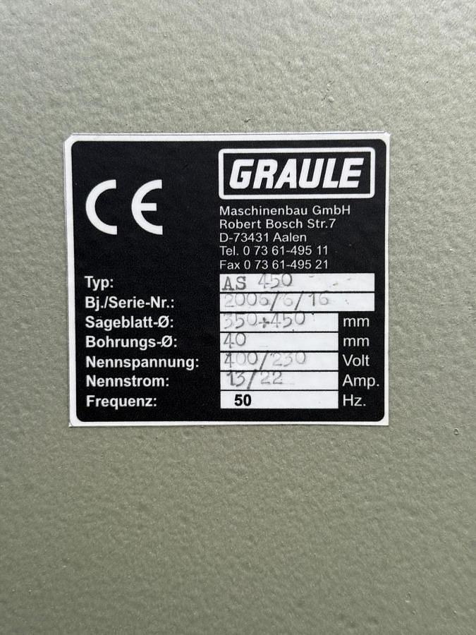 Used FACADE SAW GRAULE AS 450 YEAR 2006