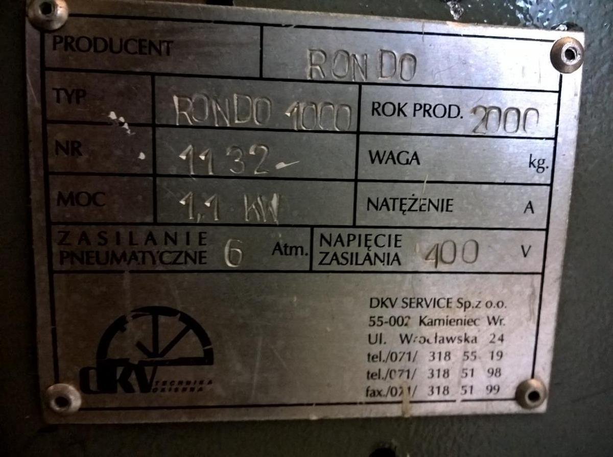 Używane OCZYSZCZARKA DO NAROŻY RONDO 1000 ROK 2000