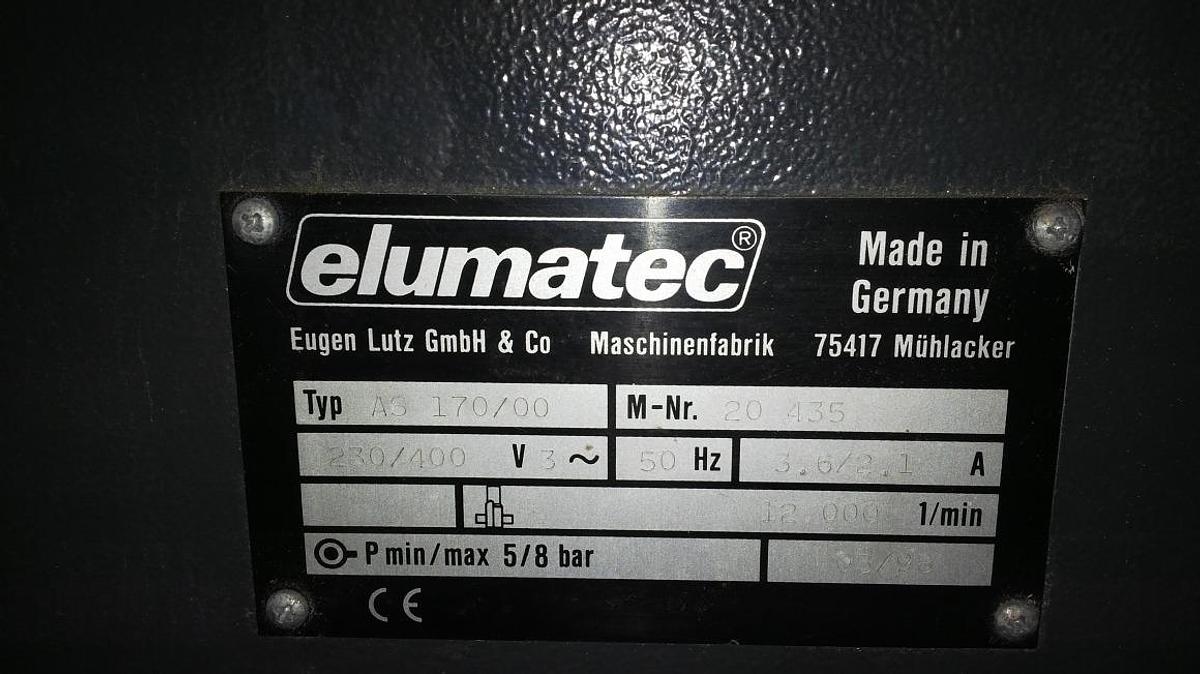 Used MILLING AND COPYING MACHINE ELUMATEC AS 170/00 YEAR 1998
