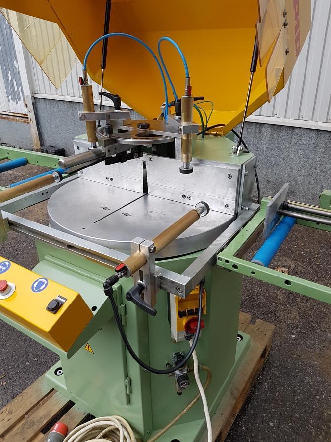 Used RAPID SGS 430 SINGLE HEAD AUTOMATIC SAW YEAR 2000 WITH FEEDER AND RECEIVER