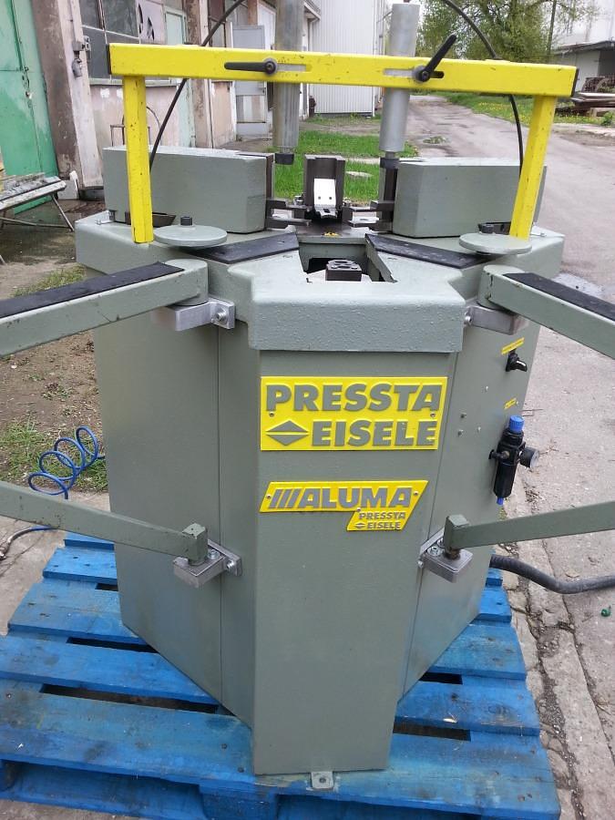 Used CORNER CRIMPING MACHINE ALUMA / PRESSTA EISELE 1800 YEAR 2000