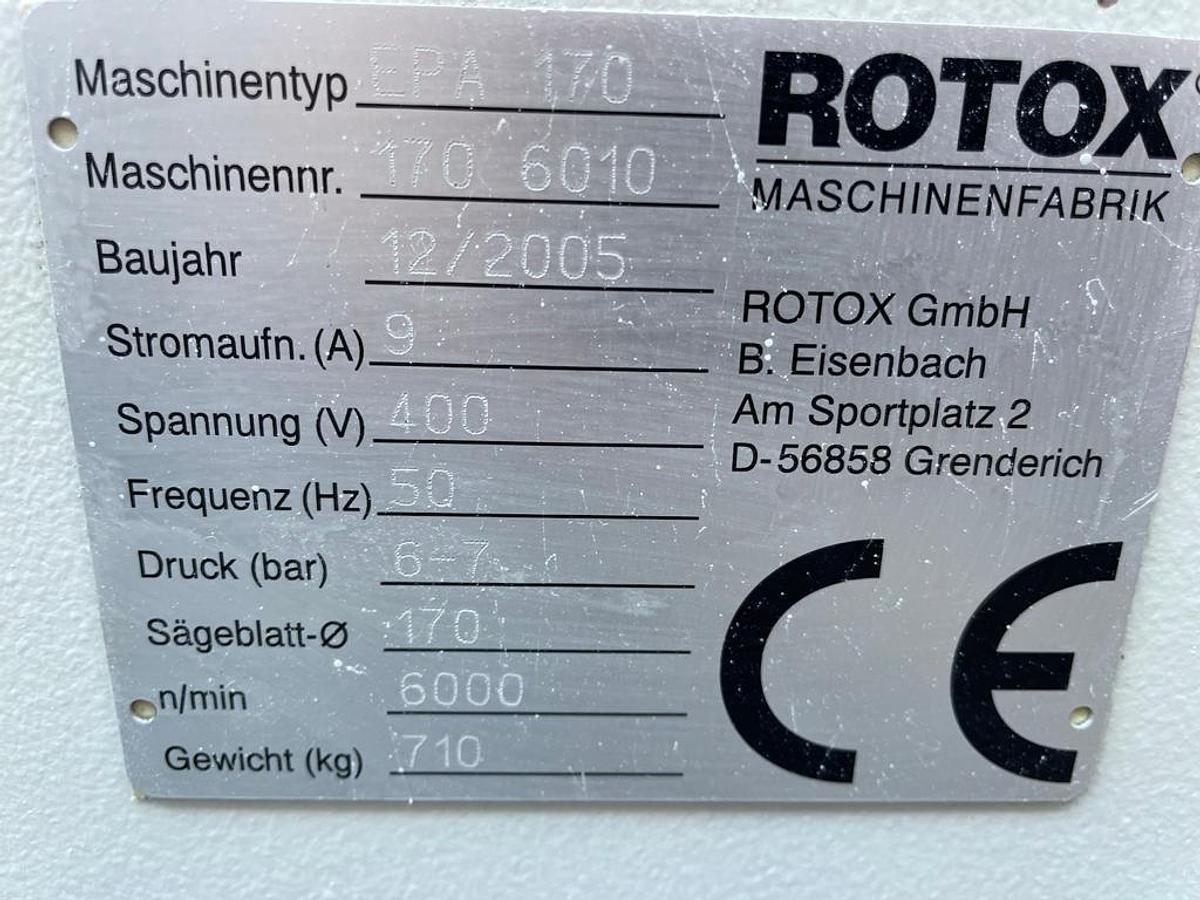 Used CNC CLEANING MACHINE ROTOX EPA 170 YEAR 2005