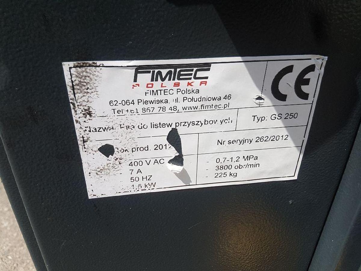 Używane PIŁA DO LISTEW PRZYSZYBOWYCH GRAF SYNERGY / FIMTEC GS 250 ROK 2012