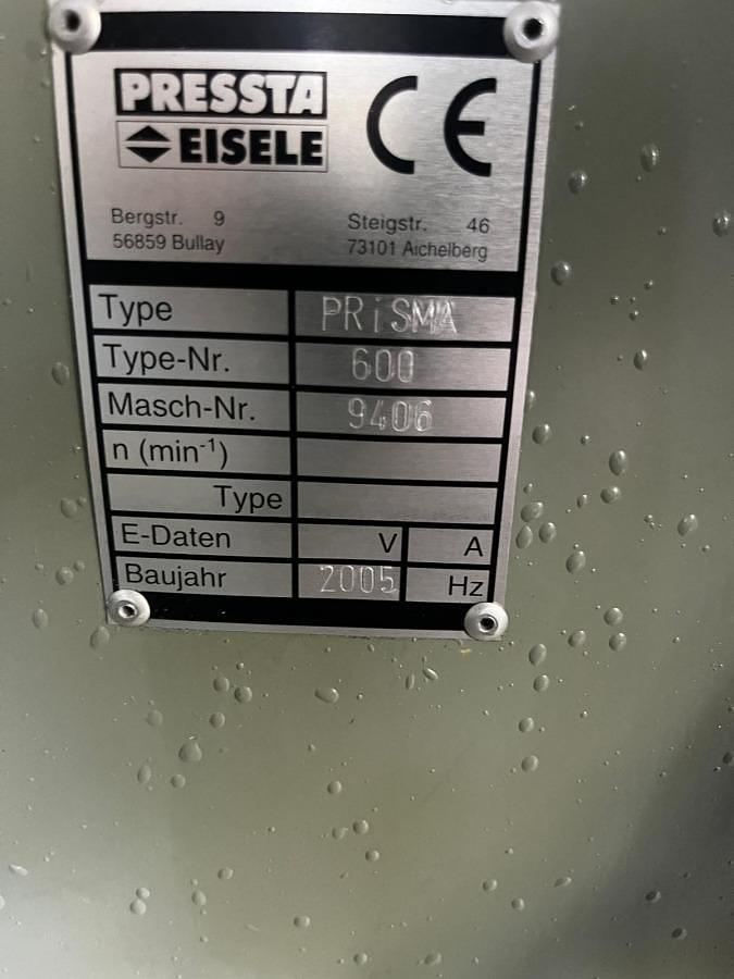 Używane PIŁA FASADOWA PRESSTA EISELE PRISMA 600 ROK 2005