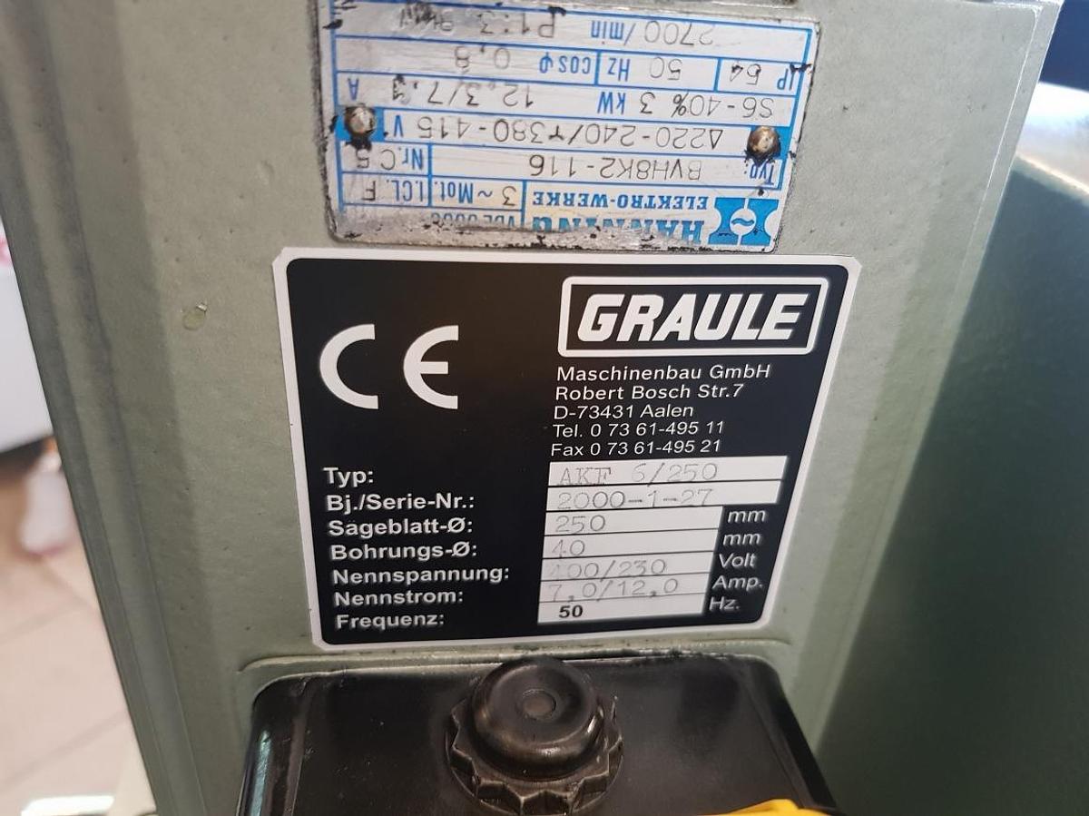 Used POLE MILLING MACHINE GRAULE AKF 6/250