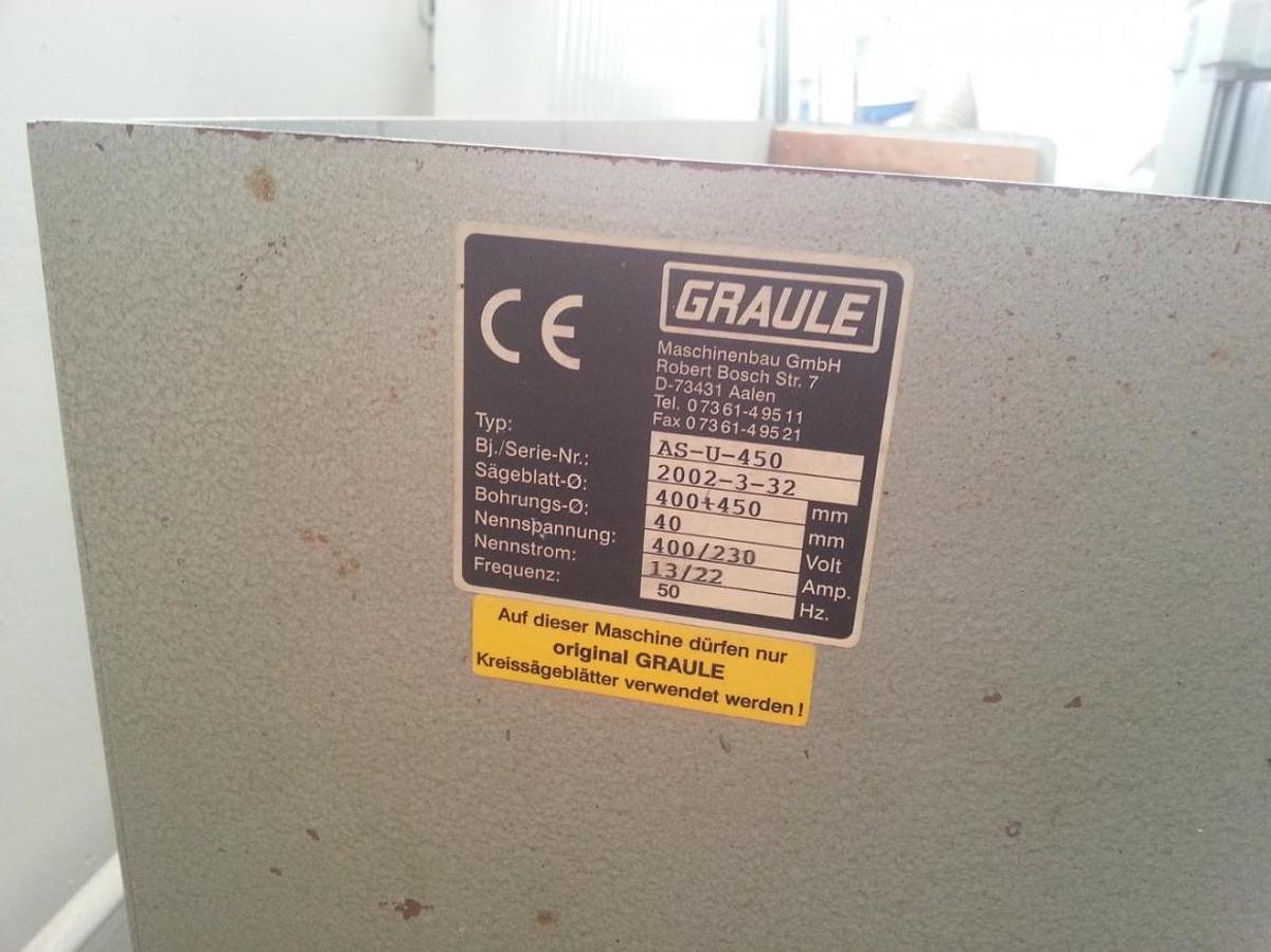 Używane PIŁA FASADOWA GRAULE AS-U 450 ROK 2002