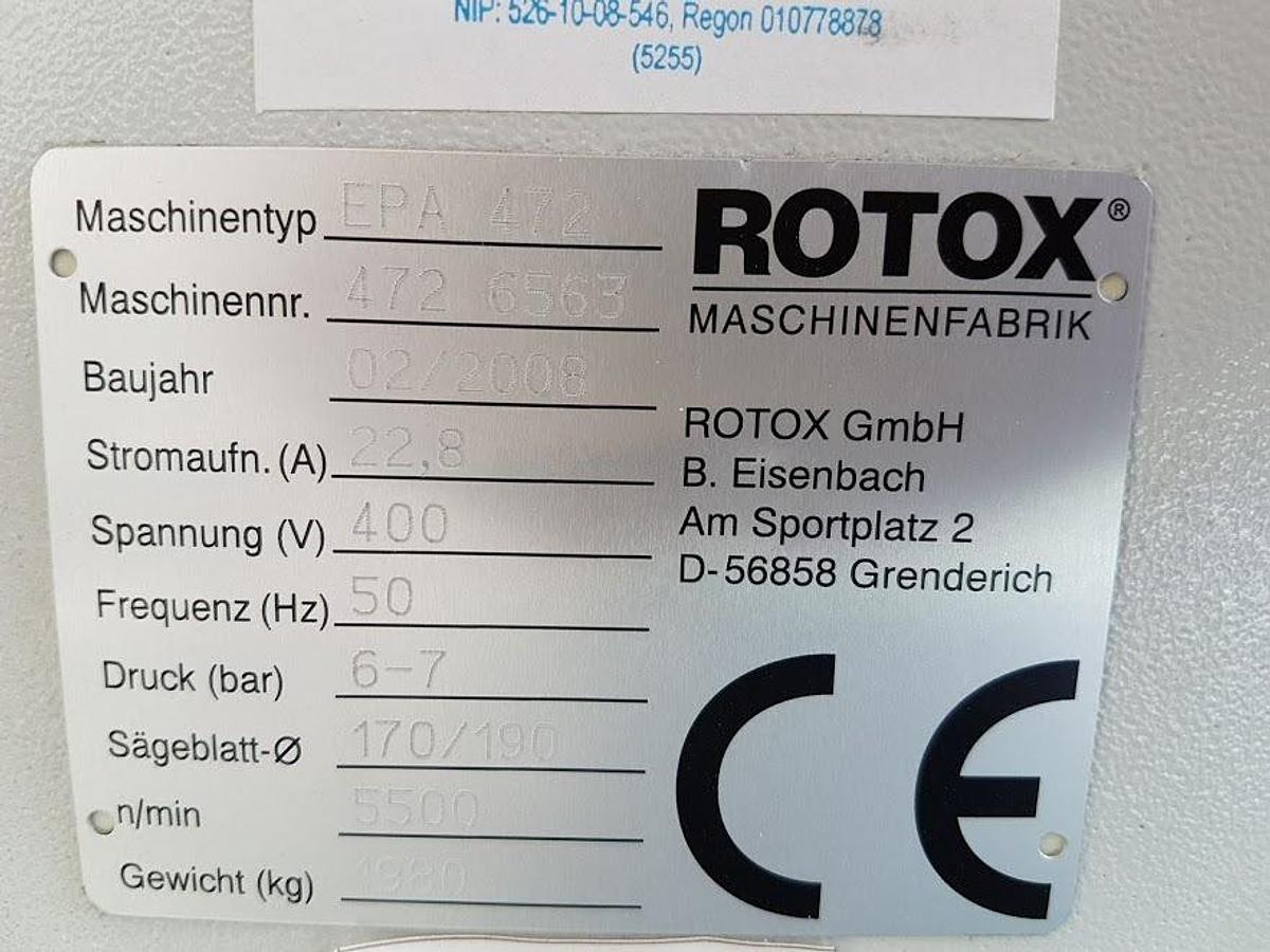 Używane LINIA ZGRZEWAJĄCO - CZYSZCZĄCA ROTOX ROK 2008