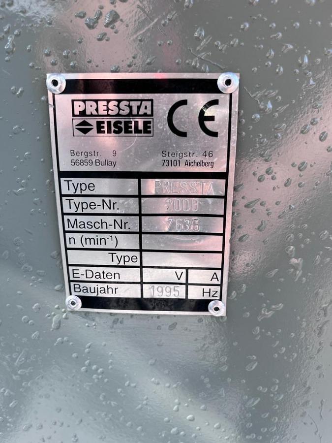 Used CORNER CRIMPING MACHINE PRESSTA EISELE 2000