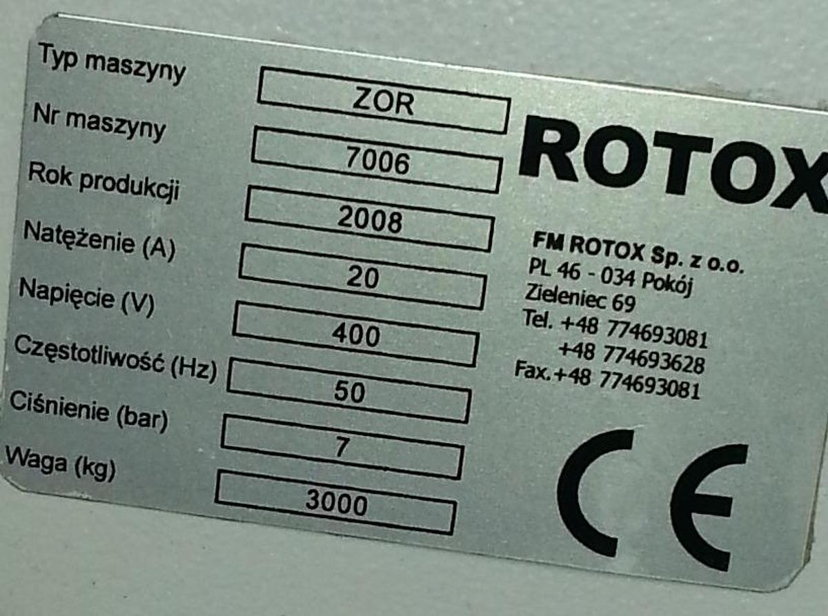 Używane CENTRUM OBRÓBCZE ROTOX ZOR 941 ROK 2008