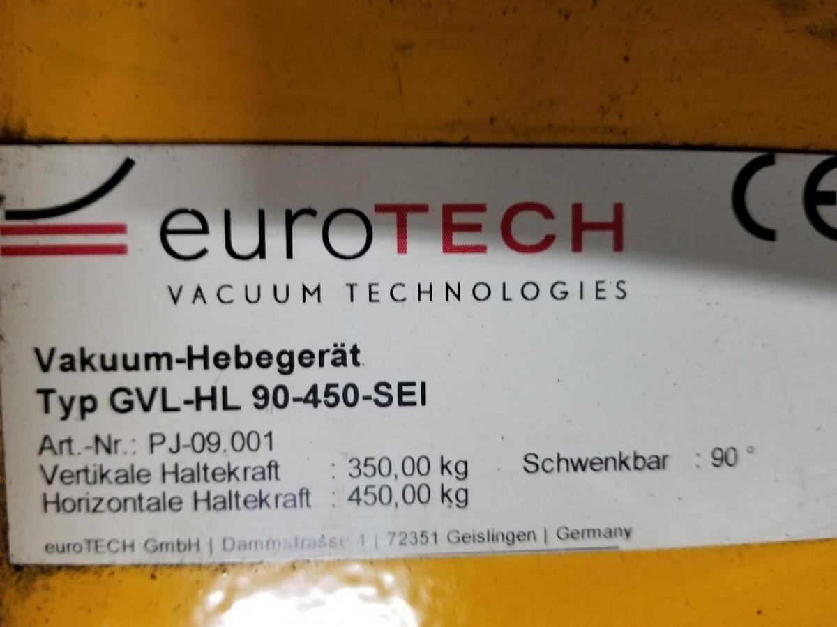 Used SUCTION CUP / VACUUM LIFTER EUROTECH YEAR 2015