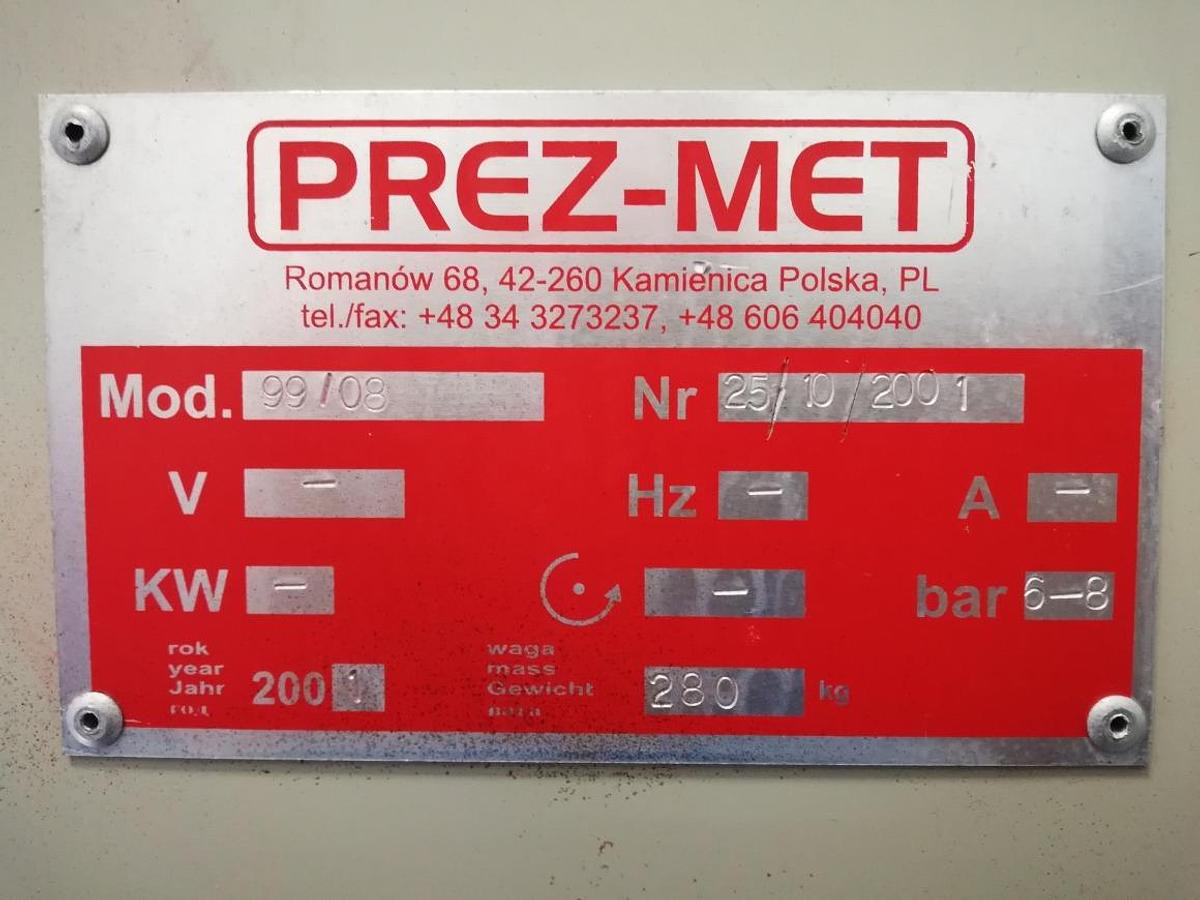 Używane ZAGNIATARKA / ZACISKARKA DO NAROŻY PREZ-MET 99/08 ROK 2001
