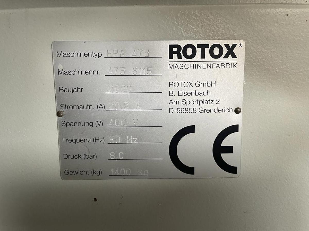 Używane OCZYSZCZARKA CNC DO NAROŻY ROTOX EPA 473 ROK 2000