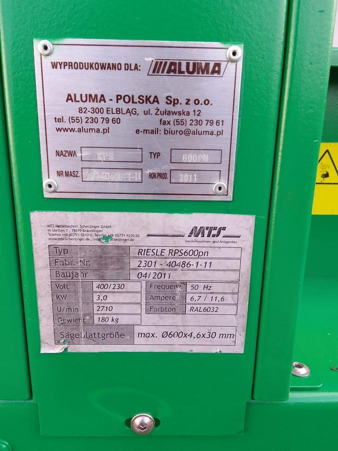 Używane PIŁA DO ROLET ZEWNĘTRZNYCH AUTOMATYCZNA ALUMA RIESLE RPS 600 PN ROK 2011