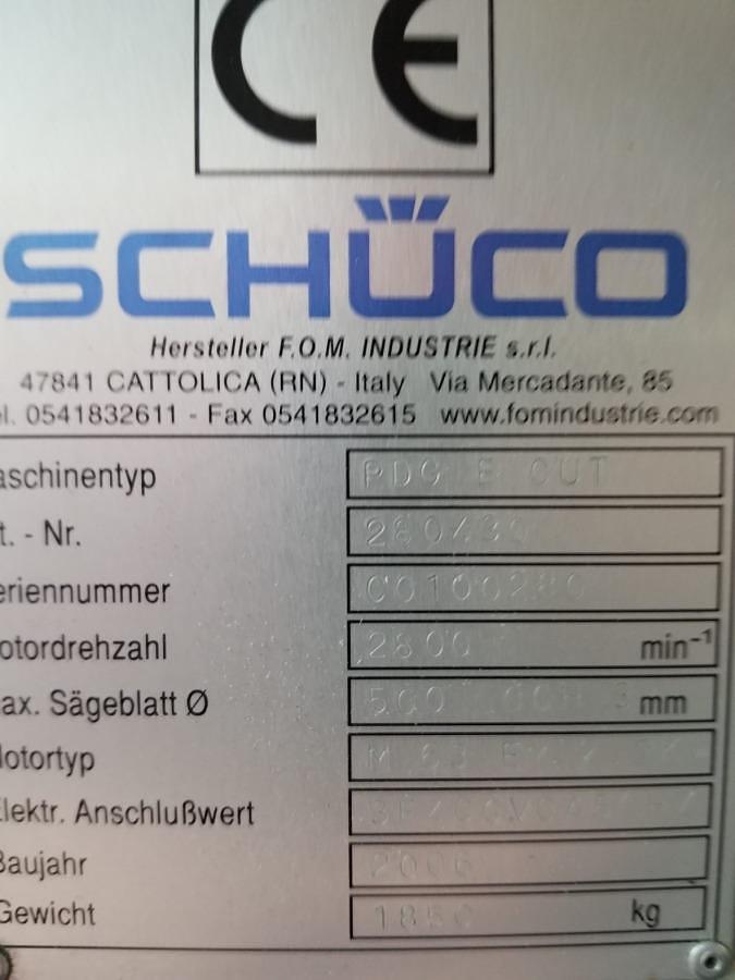Używane PIŁA DWUGŁOWICOWA / AUTOMATYCZNA  SCHUCO PDG E-CUT 500 ROK 2006