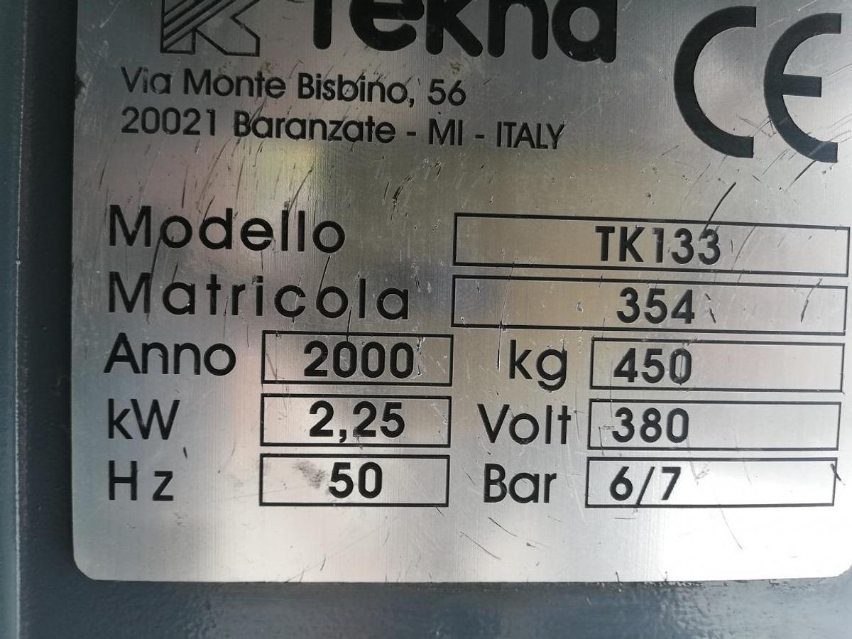 Używane PIŁA JEDNOGŁOWICOWA AUTOMATYCZNA DO ALUMINIUM TEKNA TK 133 ROK 2000