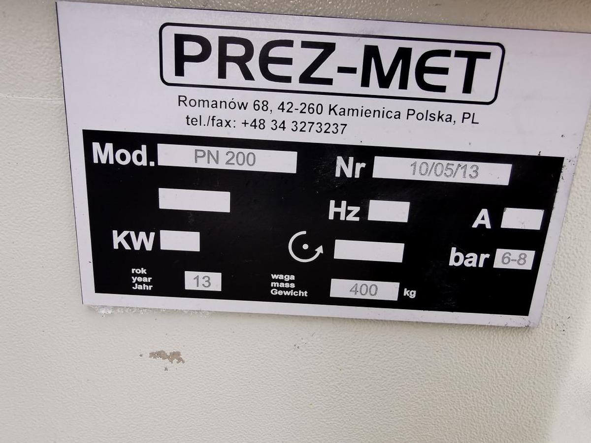 Used CRIMPING MACHINE PREZ-MET PN 200 YEAR 2013PREZ-MET PN 200 ROTARY CLAMMER/COMPETER 2013