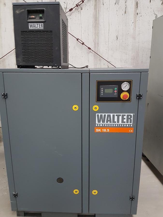 Used SCREW COMPRESSOR WALTER SK 18.5/8 YEAR 2013 WITH DEHUMIDIFIER