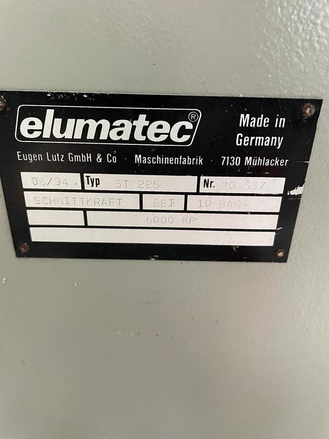 Used ELUMATEC ST 225 HYDROPNEUMATIC PRESS FOR CUTOUTS