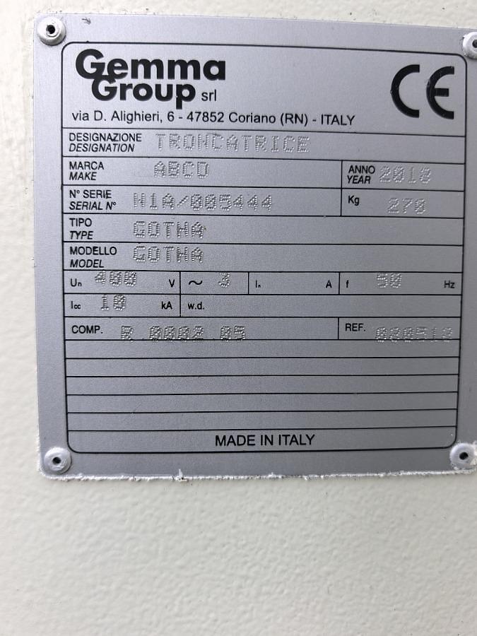 Used GEMMA GROUP SINGLE HEAD SAW - GOTHA YEAR 2018