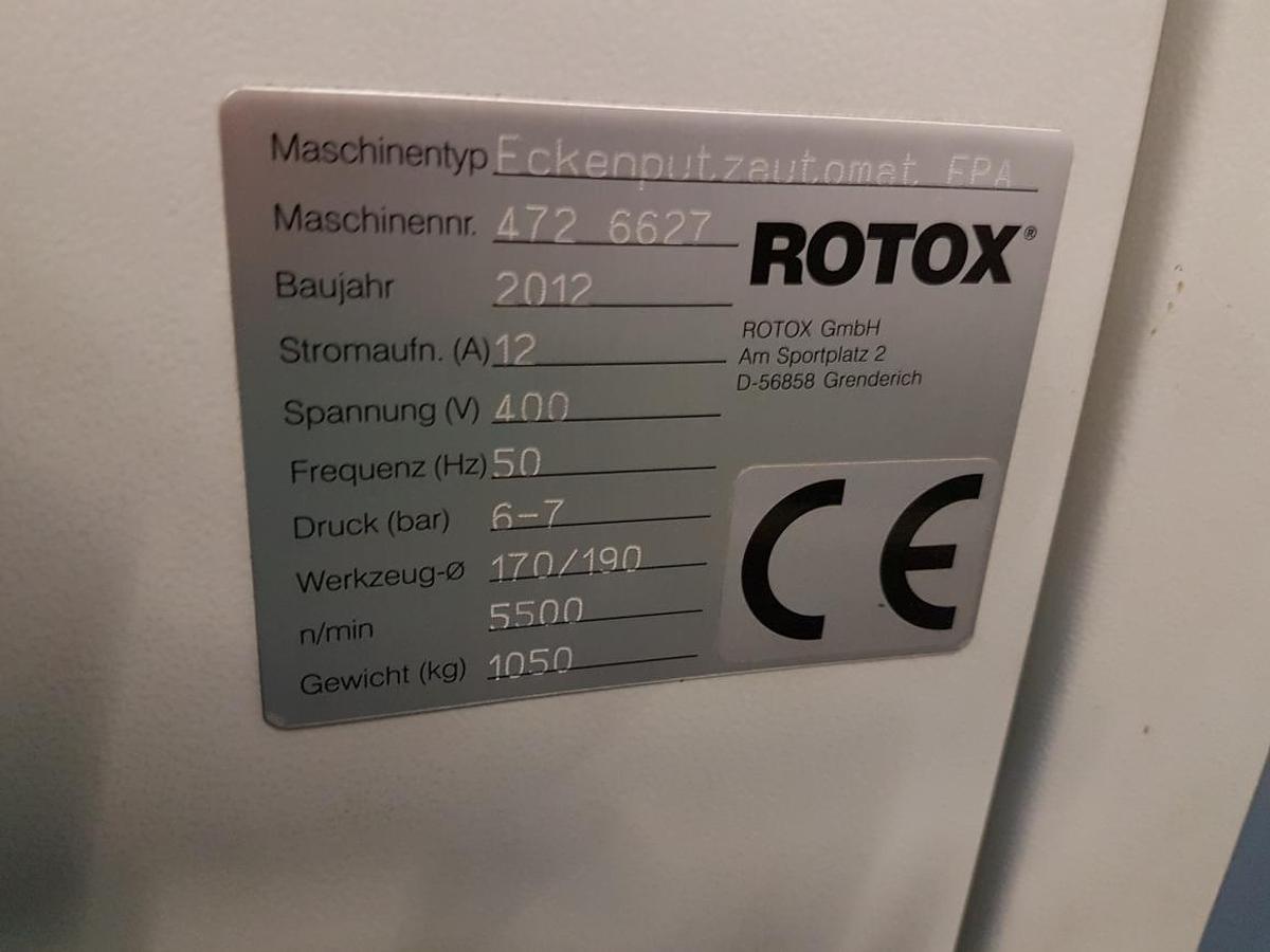 Używane OCZYSZCZARKA CNC DO NAROŻY ROTOX EPA 472  ROK 2012