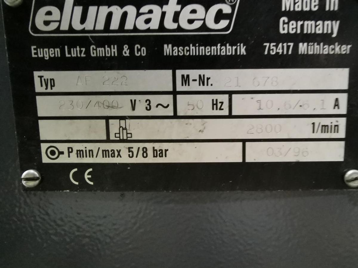 Used POST MILLING MACHINE ELUMATEC AF 222 YEAR 1996