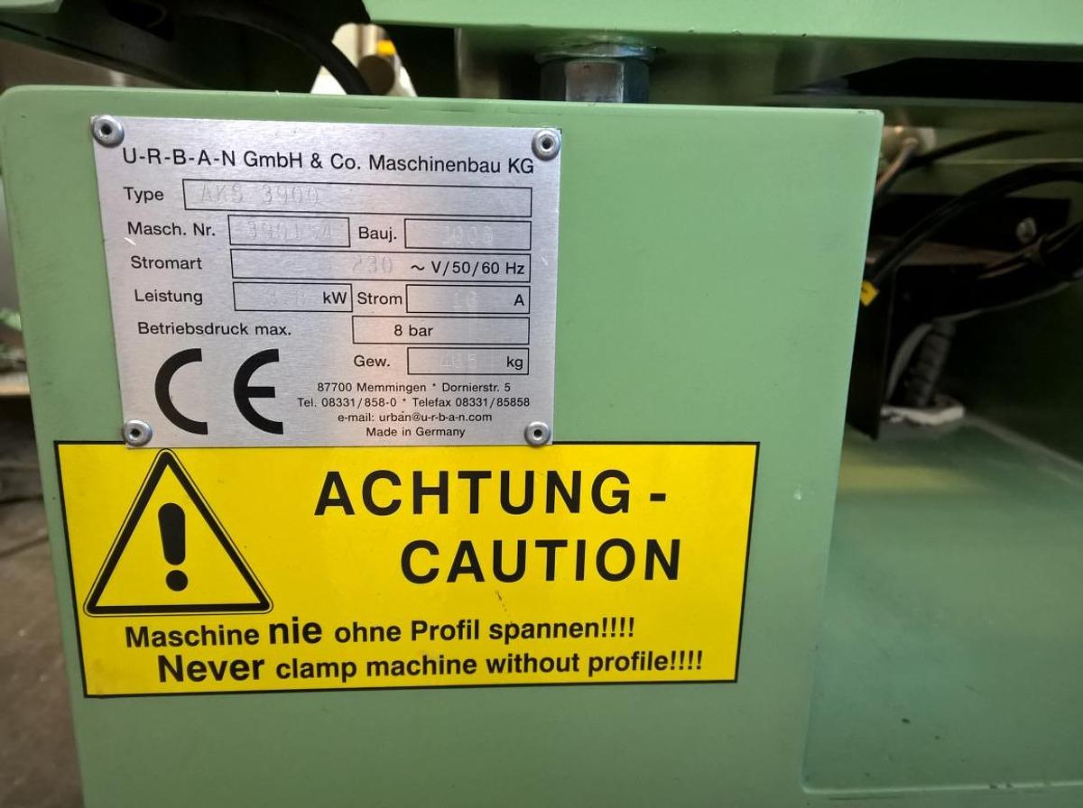Used DOUBLE HEAD WELDING MACHINE URBAN AKS 3900 YEAR 2006