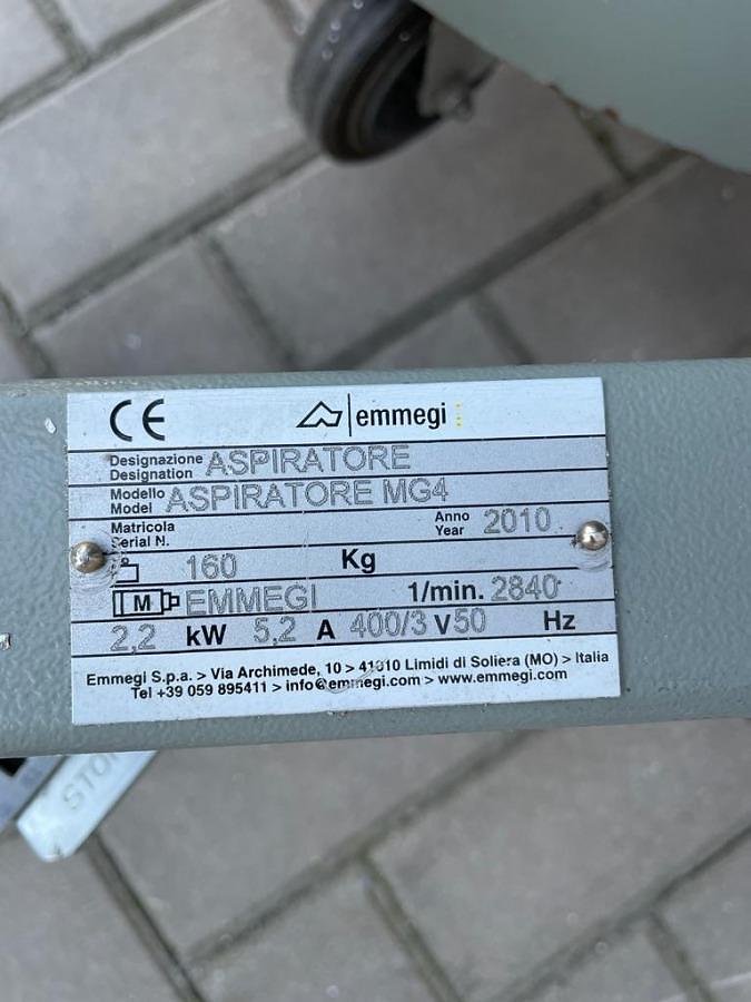 Used CHIP EXTRACTOR EMMEGI ASPIRATORE M 64, YEAR 2010