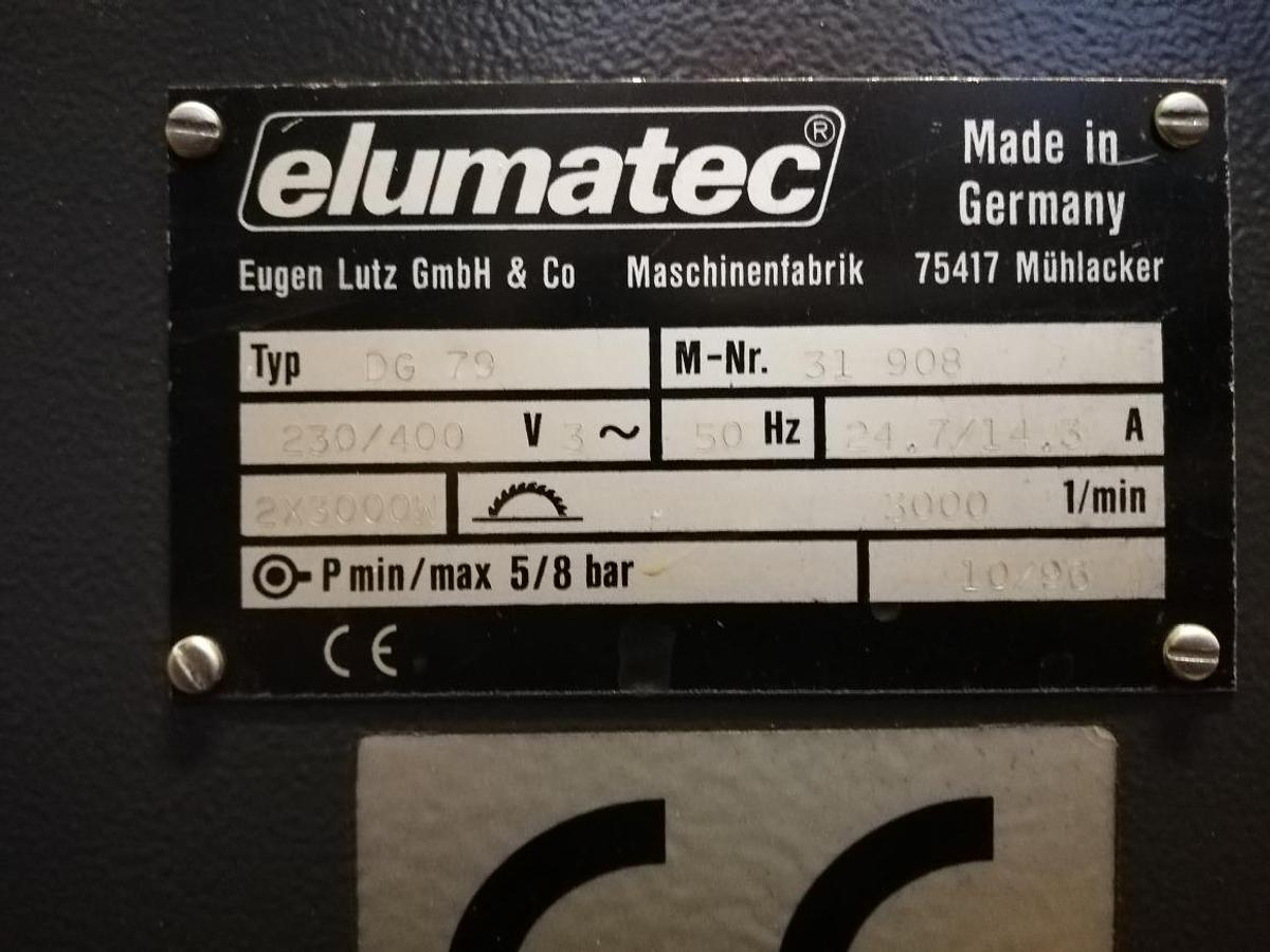Used ELUMATEC DOUBLE-HEAD SAW DG 79 YEAR 1996