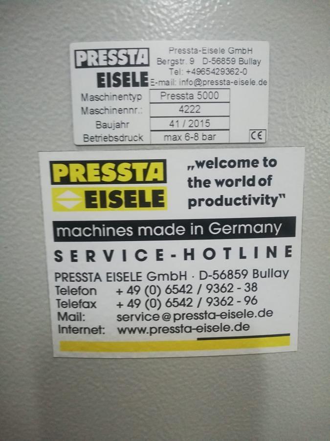 Używane ZAGNIATARKA / ZACISKARKA DO NAROŻY PRESSTA EISELE 5000 ROK 2015
