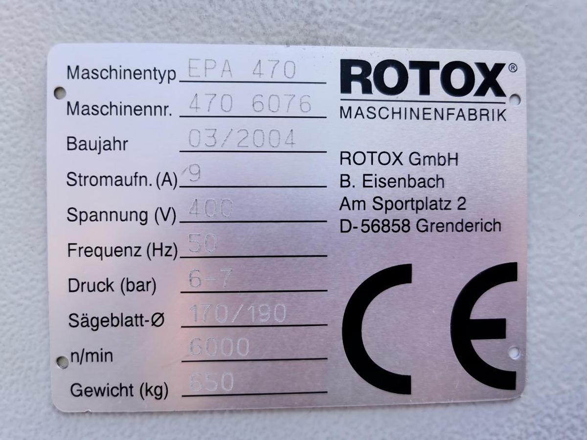 Used CNC CLEANING MACHINE ROTOX EPA 470 YEAR 2004