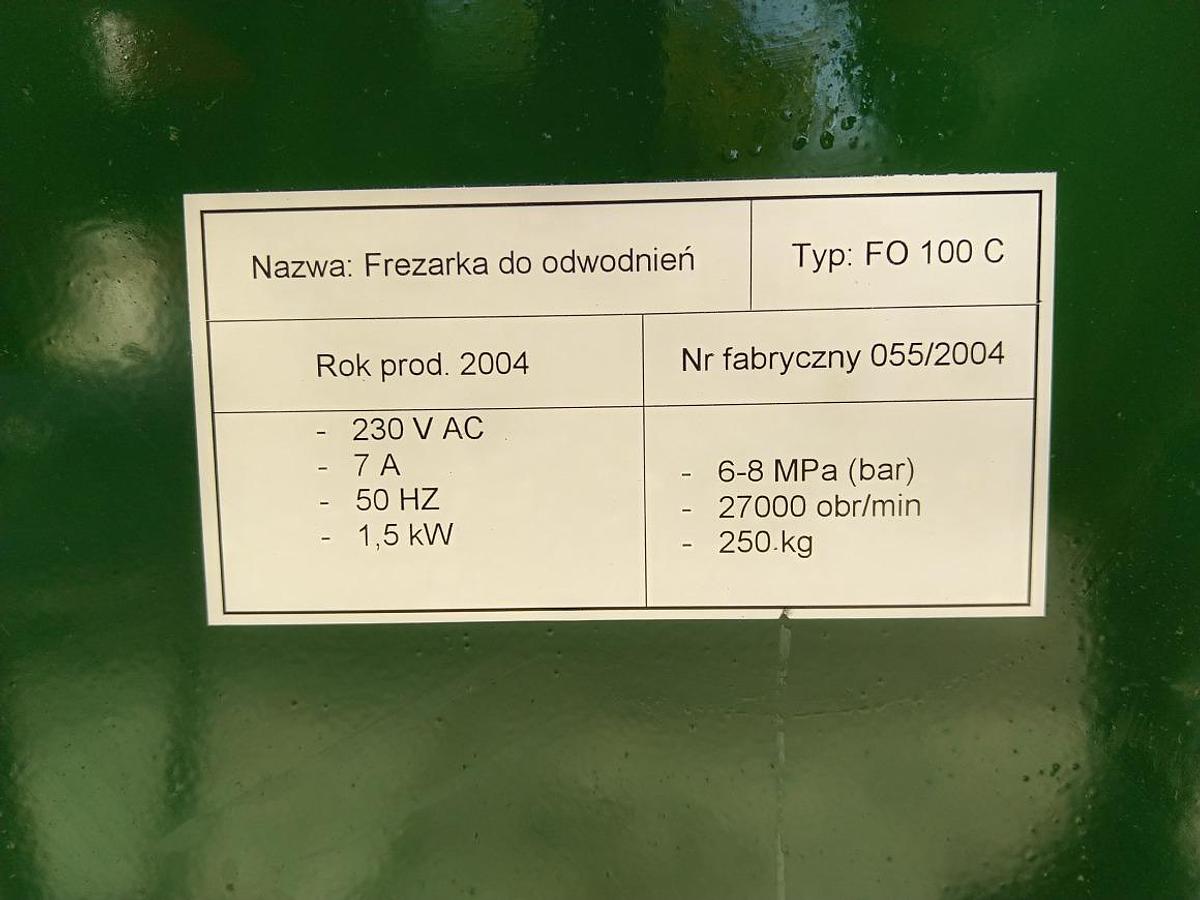 Używane FREZARKA DO ODWODNIEŃ AUTOMAT STB / FIMTEC FO 100 C ROK 2004