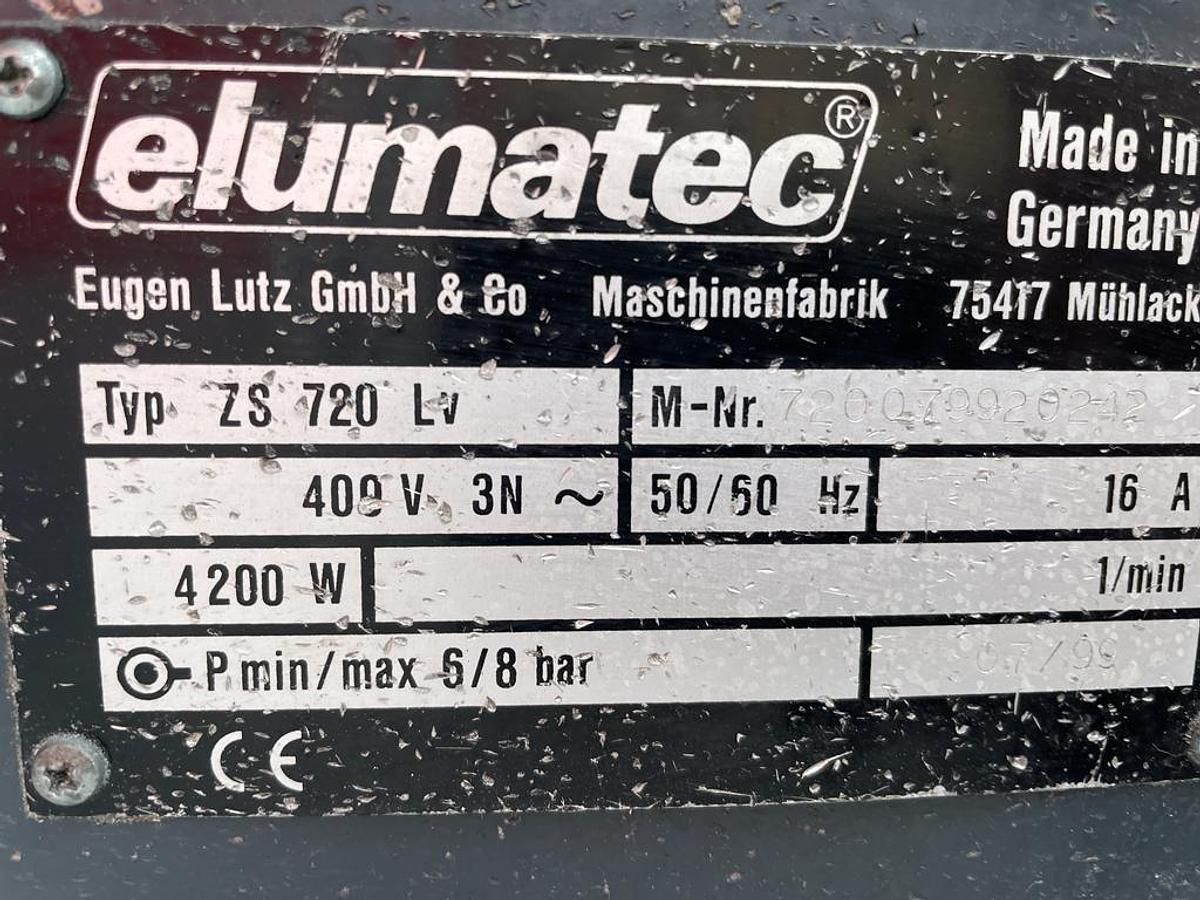 Used ELUMATEC DOUBLE HEAD WELDING MACHINE ZS 720 LV YEAR 1999