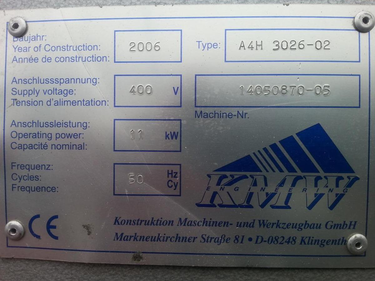 Used FOUR HEAD WELDING MACHINE KMW TYPE A4H YEAR 2006
