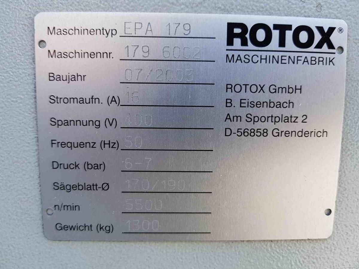 Used CNC CORNER CLEANING MACHINE ROTOX EPA 179 YEAR 2003