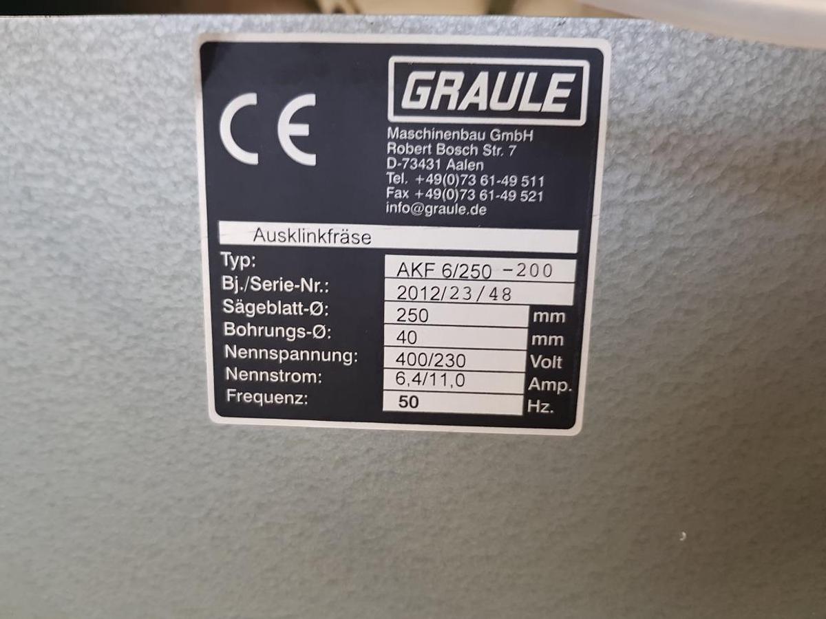 Używane FREZARKA DO SŁUPKA GRAULE AKF 6/250  ROK 2012