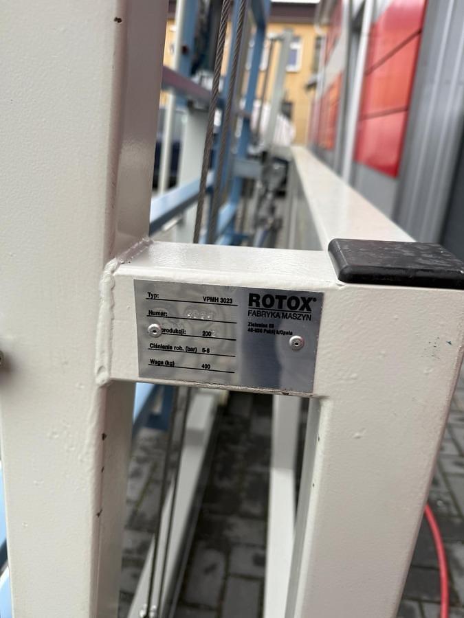 Used INSPECTION AND GLAZING PRESS ROTOX VPMH 3023 YEAR 2002
