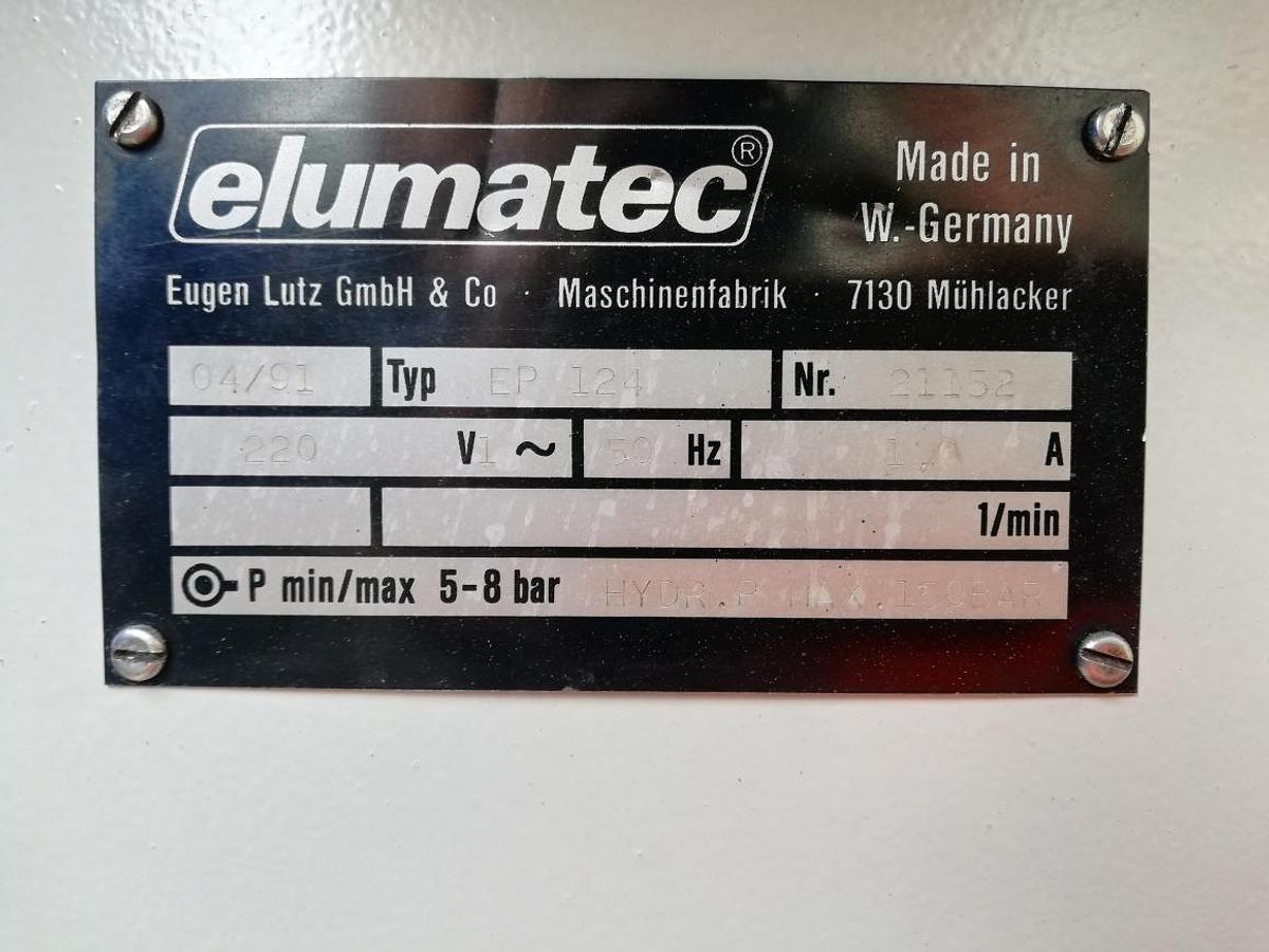 Used ELUMATEC CORNER CRIMPING MACHINE EP 124
