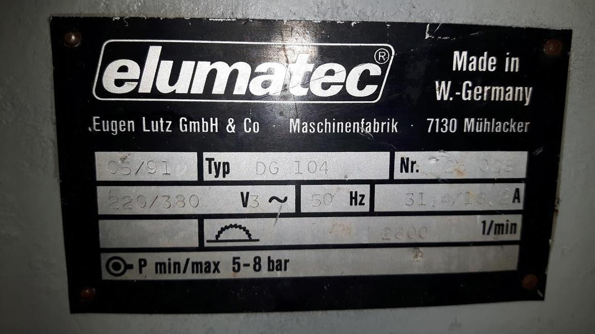 Used ELUMATEC DOUBLE-HEAD AUTOMATIC SAW DG 104