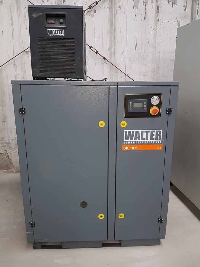 Used SCREW COMPRESSOR WALTER SK 18.5/8 YEAR 2013 WITH DEHUMIDIFIER