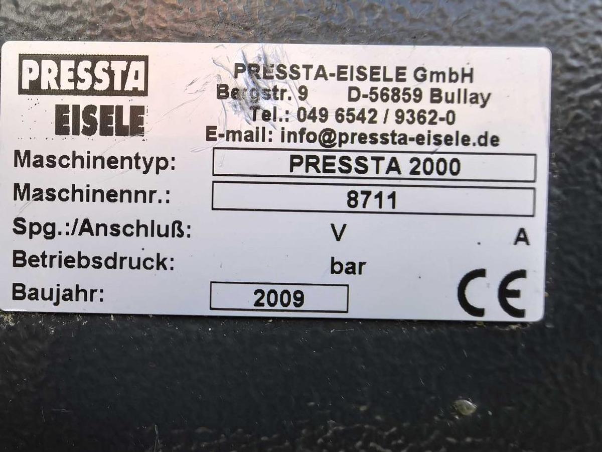 Used CORNER CRIMPING MACHINE PRESSTA EISELE 2000 YEAR 2009