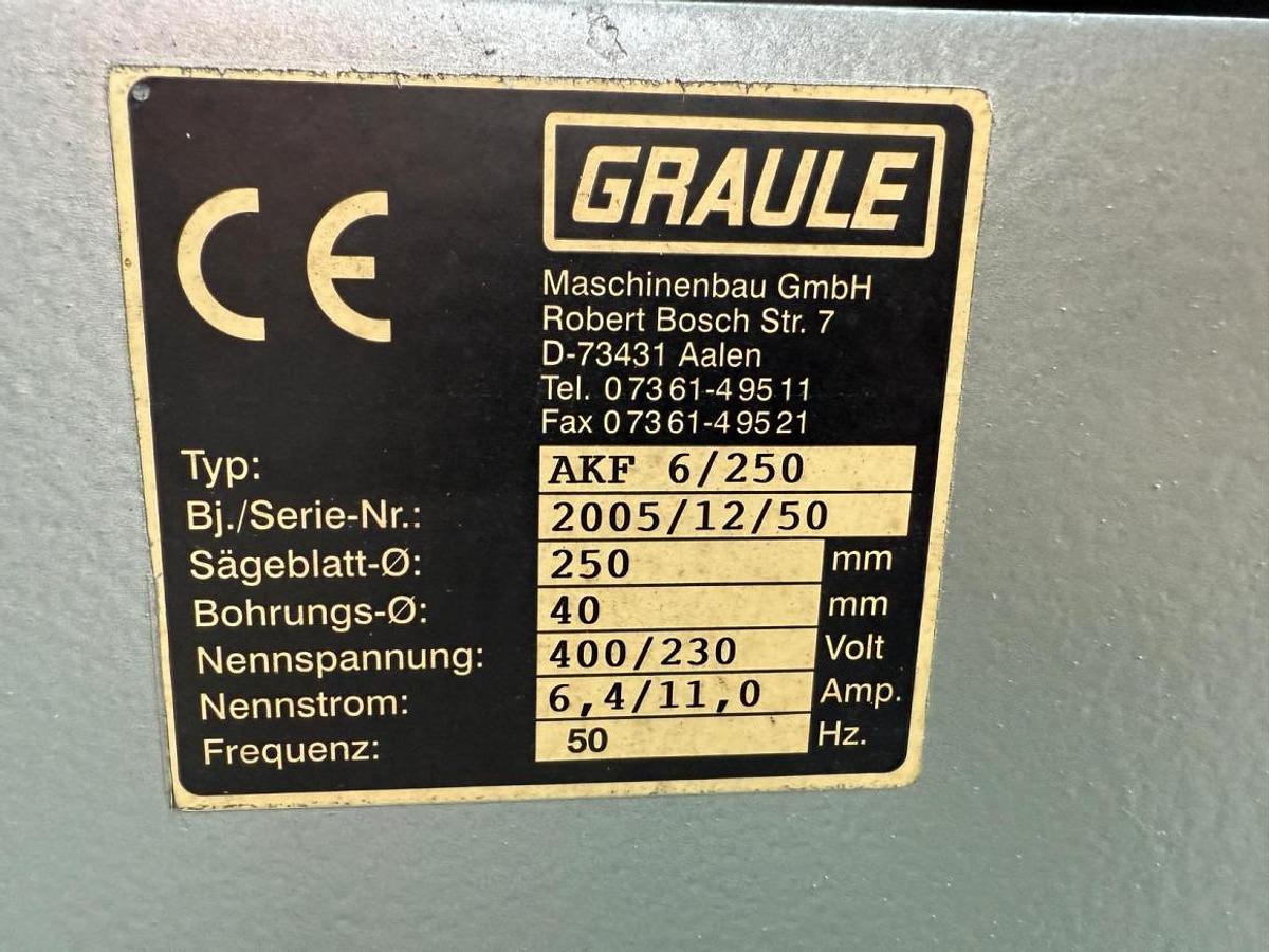 Used POLE MILLING MACHINE GRAULE AKF 6/250 YEAR 2005