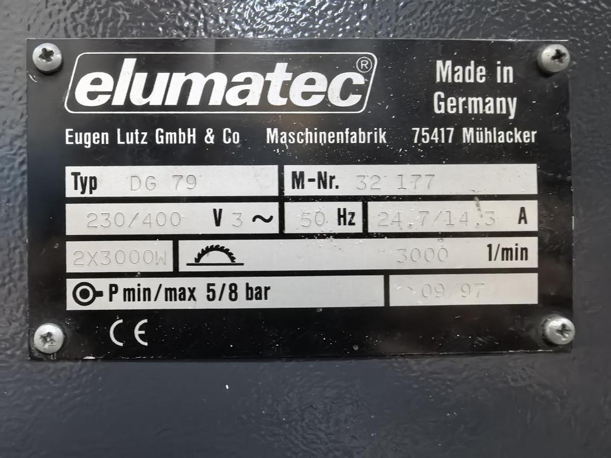 Used ELUMATEC DOUBLE-HEAD SAW DG 79