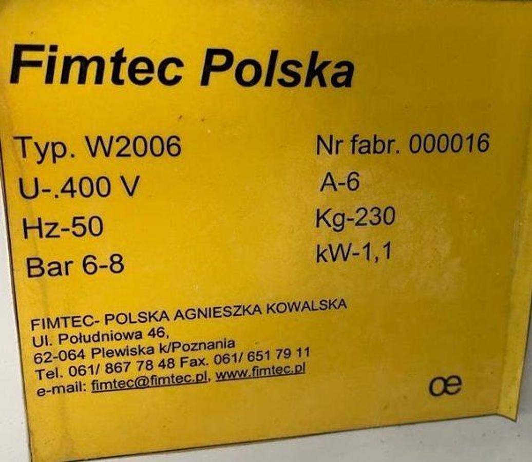 Używane WIERTNICA AUTOMATYCZNA OTWORÓW POD ZAWIASY W RAMIE FIMTEC F-16 JO / W2006 ROK 2006