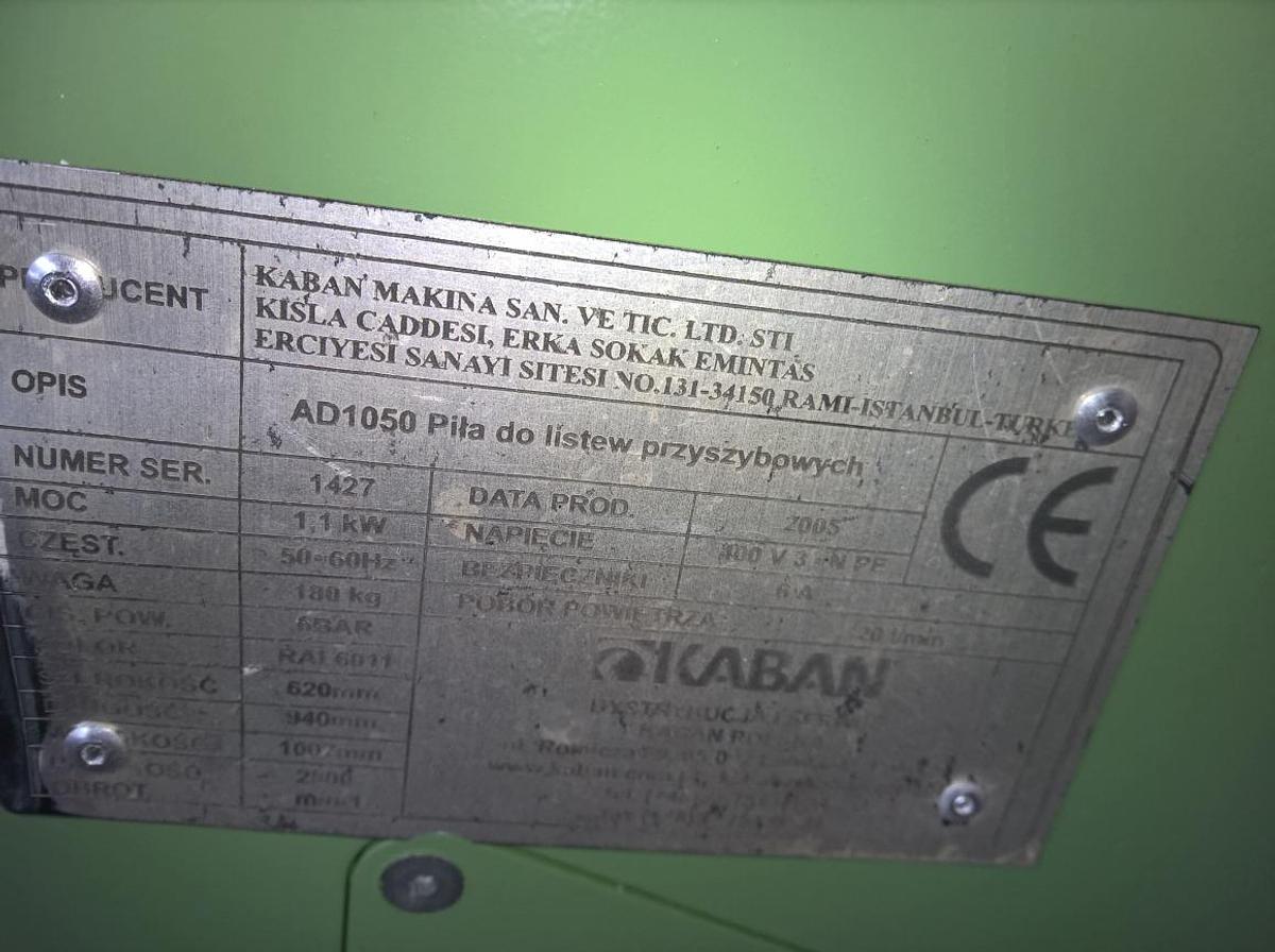 Used GLAZING BEAD SAW KABAN AD 1050 YEAR 2005