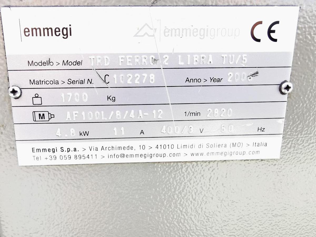 Używane PIŁA DWUGŁOWICOWA AUTOMATYCZNA DO STALI EMMEGI TRD FERRO 2 LIBRA TU/5 ROK 2008