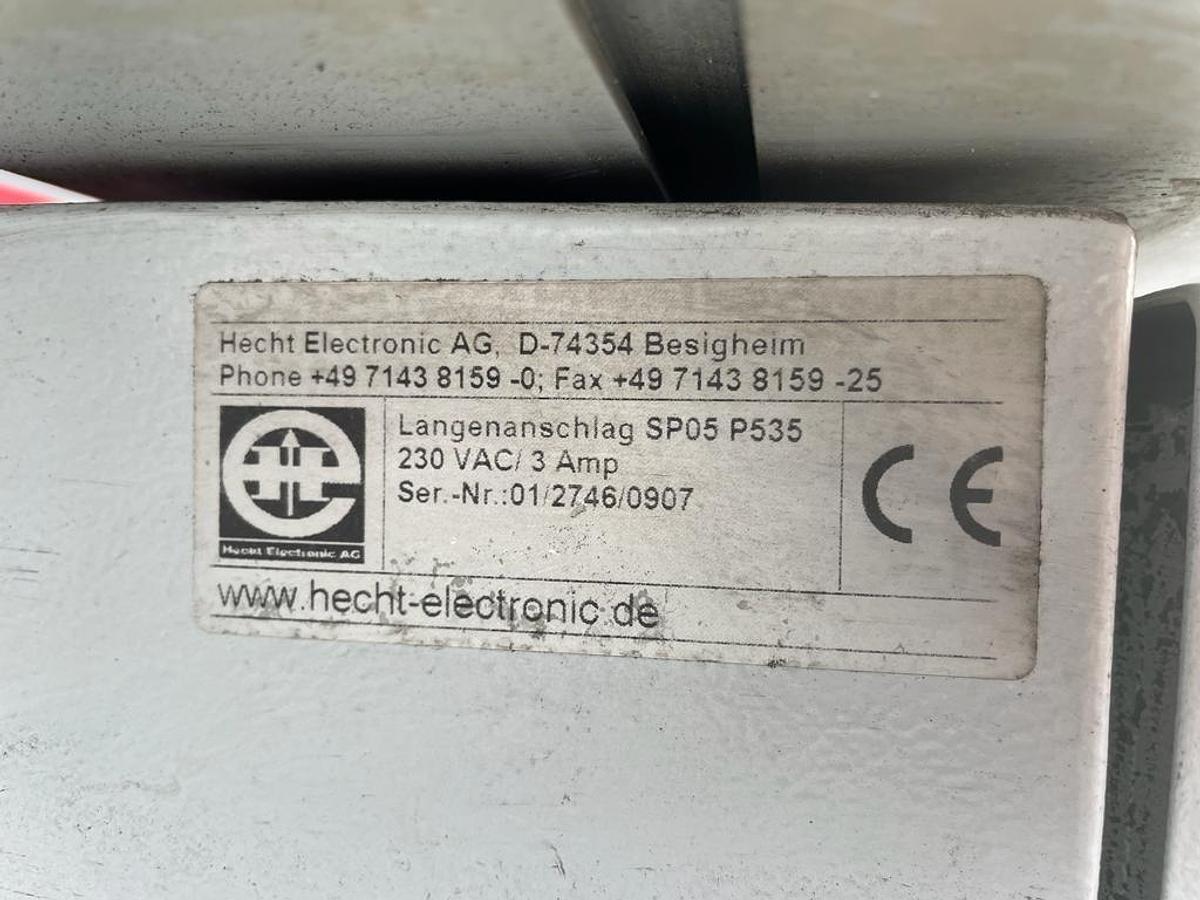 Used ELECTRONIC POSITIONING BUMPER RAPID HECHT SP05 YEAR 2009