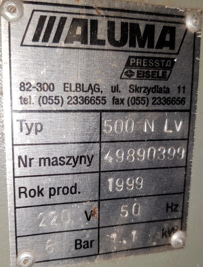 Used SINGLE HEAD WELDING MACHINE ALUMA 500 NLV