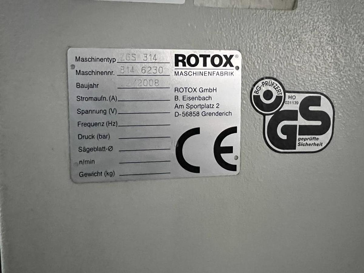 Used AUTOMATIC DOUBLE HEAD SAW ROTOX ZGS 314 YEAR 2008