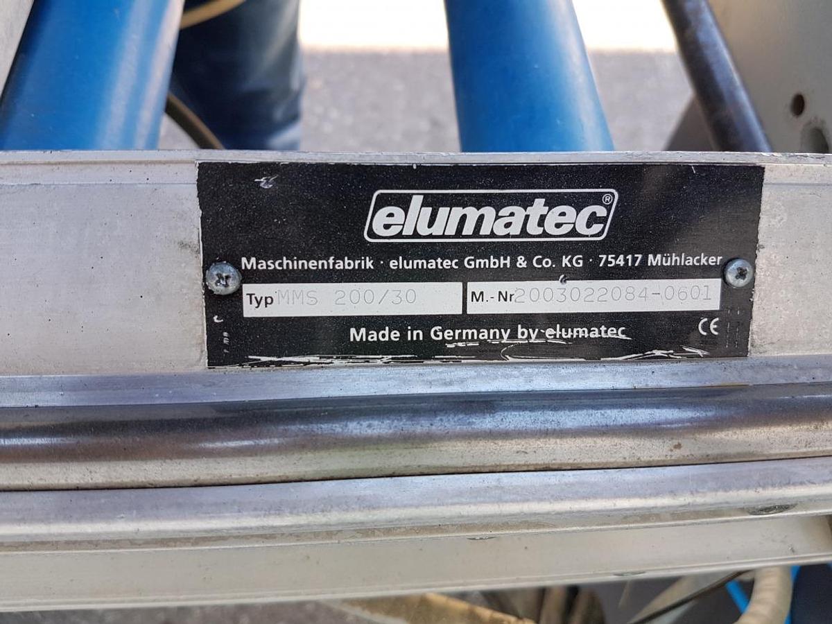 Used ELUMATEC SINGLE HEAD AUTOMATIC SAWING MACHINE MGS 73/33 2001 YEAR