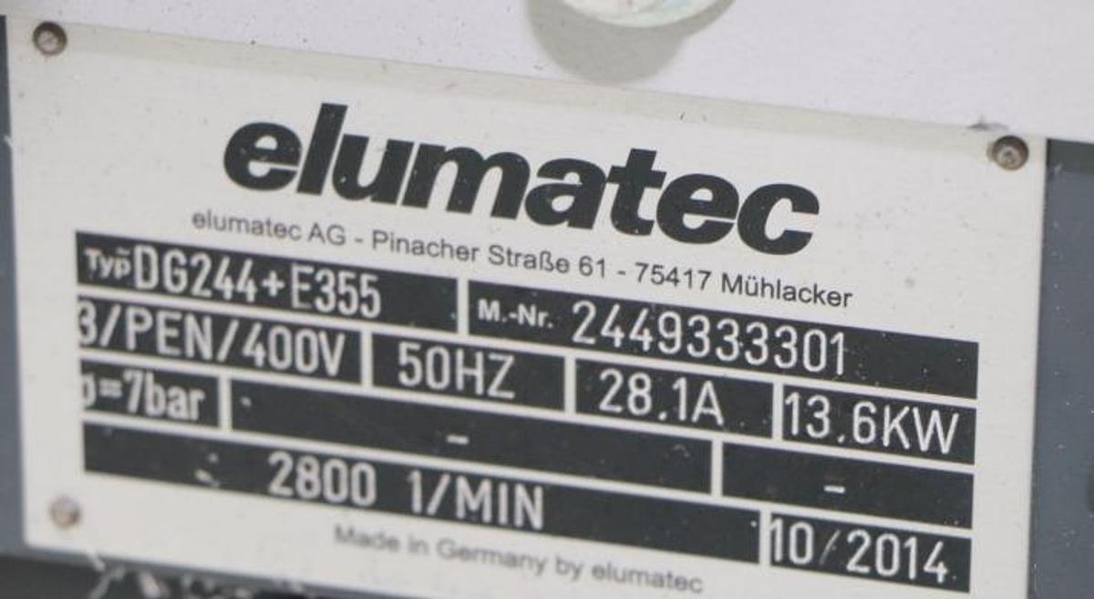 Używane PIŁA DWUGŁOWICOWA AUTOMATYCZNA ELUMATEC DG 244 + E 355 ROK 2014